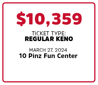 $10,359 won at 10 Pinz Fun Center