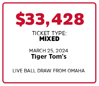 $33,428 won at Tiger Tom's  