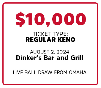 $10,000 BIG WIN at Dinker's Bar and Grill