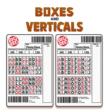 Penny Keno Boxes or Verticals